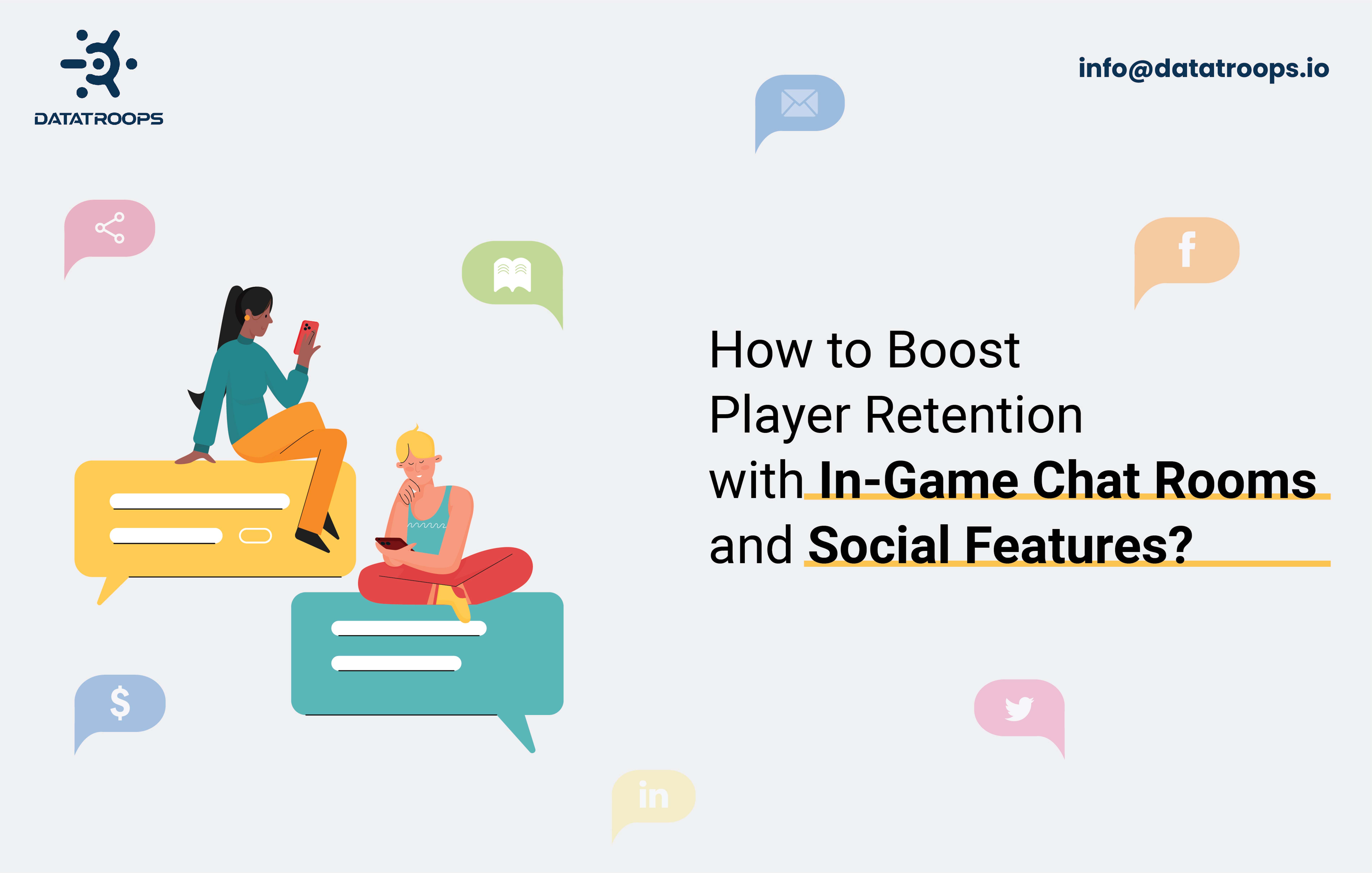 Boosting player retention with social features and in game chat room